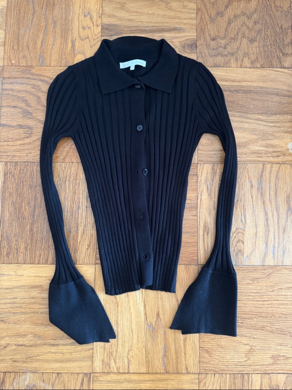 More To Come Brandy Button Front Sweater in Black size XS - Picture 5 of 9